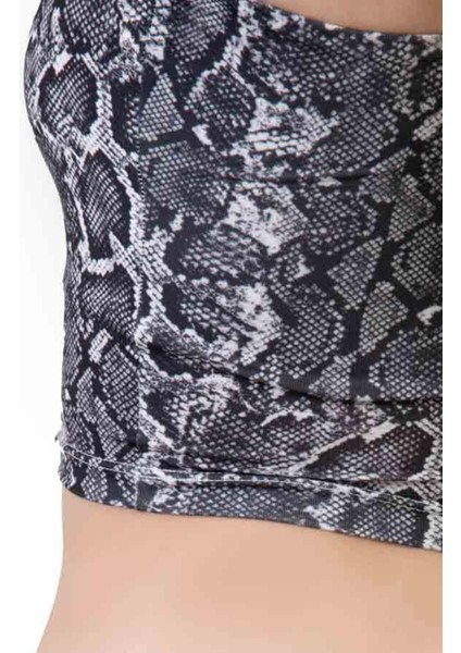 Desenli Mikrofiber Dokulu Ince Askılı Crop Top Büstiyer modelleri