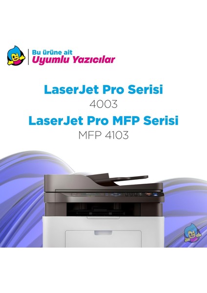 Hp Laserjet Pro Mfp 4103FDW Muadil Toner Çipli 2'li Paket / Hp 151A - W1510A modelleri