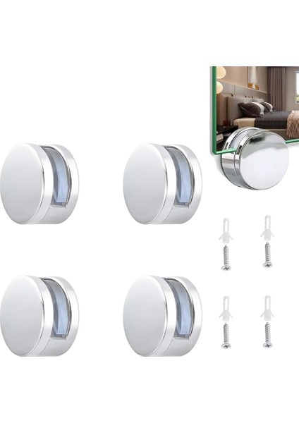 4 Adet Osena Lüx Ayna Tutucu Ortadan Metal Krom Kod : 4111