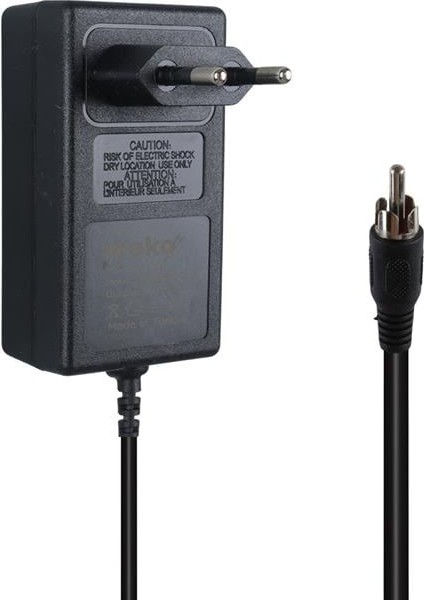 16 Volt - 2. Amper Tos Fişli Rca Yerli Üretim Priz Tipi Santral Adaptörü