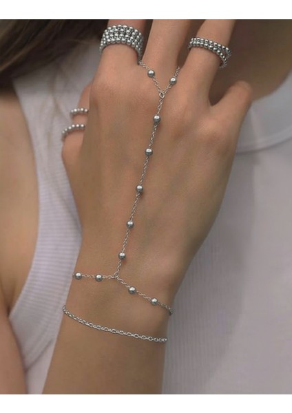 Çelik Top Zincir Şahmeran Bileklik