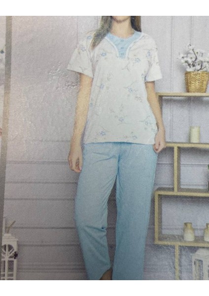 Penye Kısakol Altı Uzun Kadın Pijama Takımı