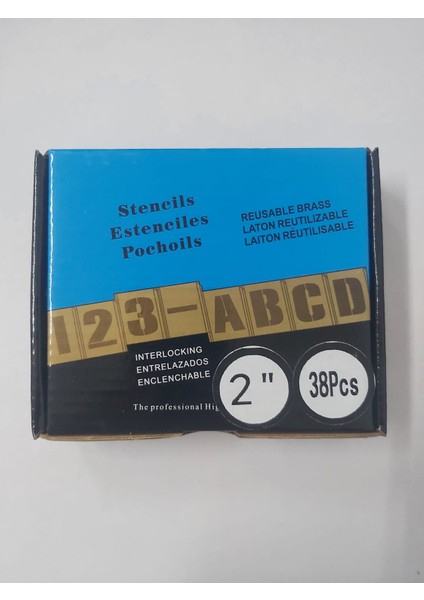 Harf Rakam Şablon Seti Prinç 50 mm 38 Parça fiyatları