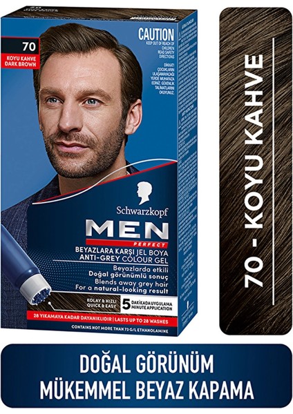 Men Perfect Saç Boyası 70 Koyu Kahve