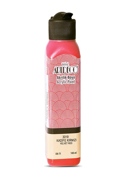 Artdeco Akrilik Boya 140 ml Kadife Kırmızı 070R-3019