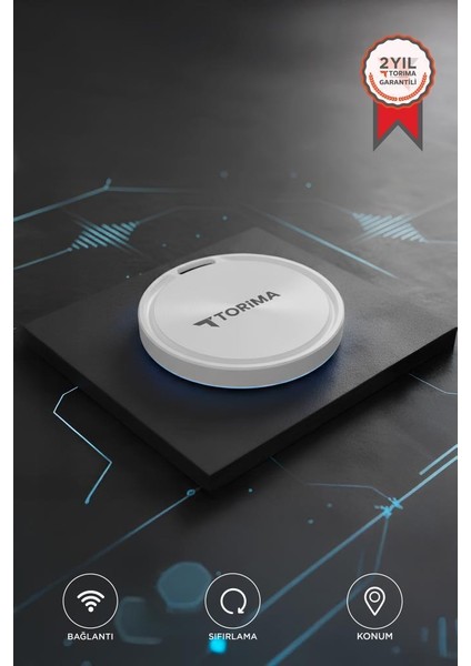 F8 Beyaz Smart Tag Takip Cihazı Apple Find My ve Android Uyumlu