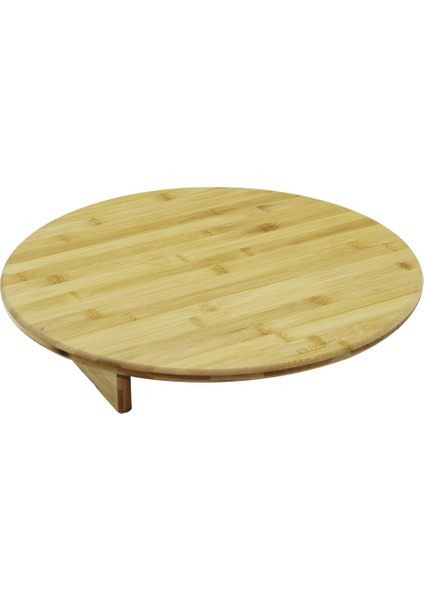 Yuvaralakmini Sofra MODEL=ÇAP:45CM - Y:8.5cmayaklı Bambu Ahşap Kesim Panosu (5361)