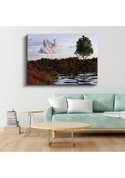 Bulut Salıncak - Gökyüzünden Sarkan Düşler Kanvas Tablo