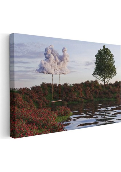 Bulut Salıncak - Gökyüzünden Sarkan Düşler Kanvas Tablo modelleri