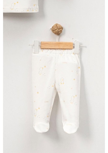 %100 Pamuk Civciv Desenli 5 Parça Yenidoğan Hastane Çıkışı Zıbın Seti BBTF.EKR.20133.03 fırsatları