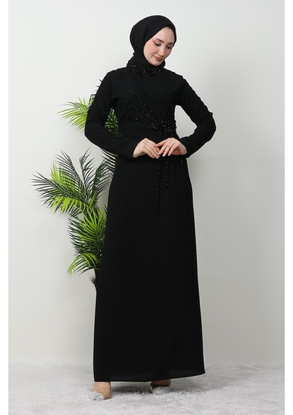 Gaye Taşlı Elbise Siyah fırsatları