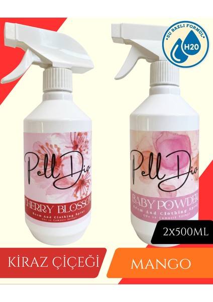 Kiraz Çiçeği ve Bebek Pudrası 2'li Set Oda ve Çamaşır Spreyi 2X500ML fiyatları