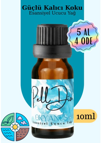 Okyanus Esintisi Esansiyel Uçucu Yağ, Buhurdanlık Yağı, Difüzör Esansı, Oda Kokusu 10ML