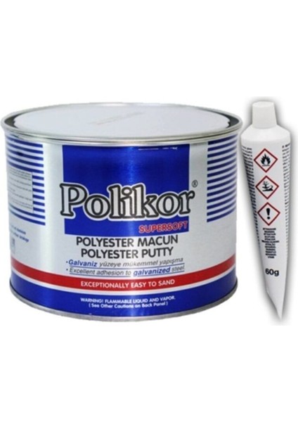 Polikor Polyester (Çelik) Macun 400GR Piyasanın En Iyisi Polikor