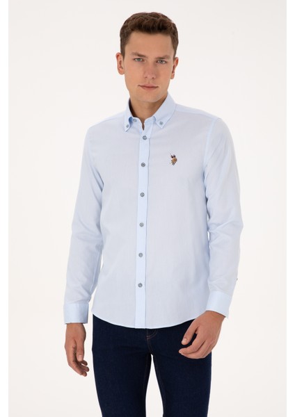 Erkek Açık Mavi Gömlek Basic 50316788-VR003