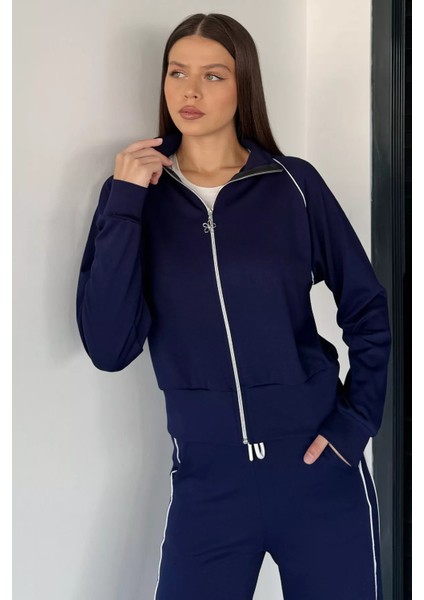 Kadın Şerit Detaylı Fermuarlı Eşofman Takımı P-00019042 modelleri