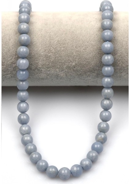 Anjelit Melek Taşı Doğal Taş Dizi 8 mm Yuvarlak Kesim fiyatları