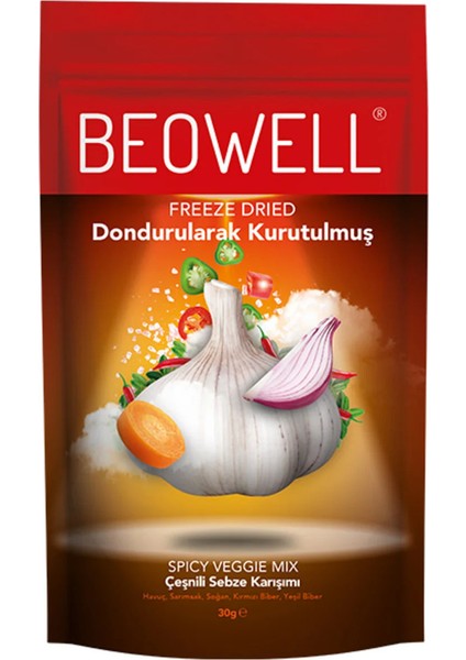 Spicy Veggie Mix – Freeze Dried Dondurularak Kurutulmuş Baharatlı Sebze