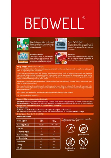 Spicy Veggie Mix – Freeze Dried Dondurularak Kurutulmuş Baharatlı Sebze indirimleri