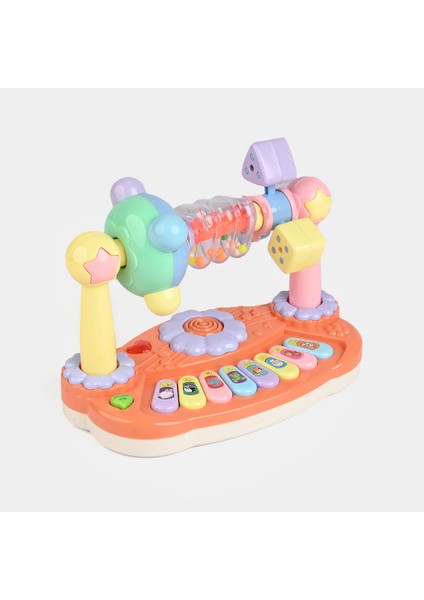 Işıklı Müzikli Bebek Piyanosu Eğitici Oyuncak, Sesli Döner Geometri Mekanizması Çocuk Motor Gelişimi modelleri