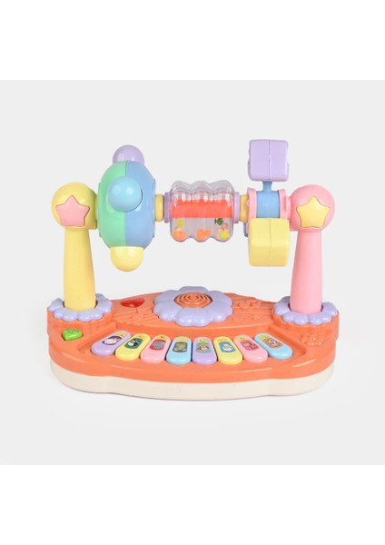 Işıklı Müzikli Bebek Piyanosu Eğitici Oyuncak, Sesli Döner Geometri Mekanizması Çocuk Motor Gelişimi fırsatları