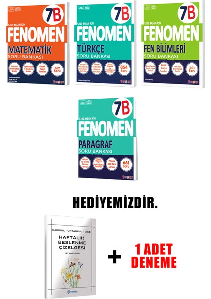 Fenomen Yayınlıcılık 7.sınıf B Grubu 4'li Set (Güncel) modelleri