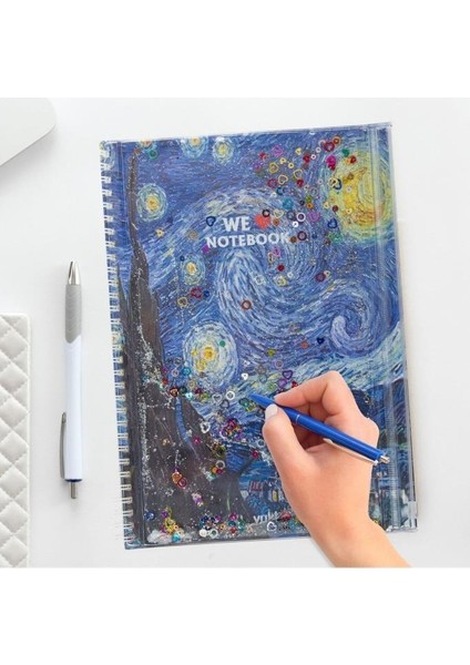 Vuki Sulu Çantalı Defter Orta Boy Van Gogh 1/s VK-0086G modelleri
