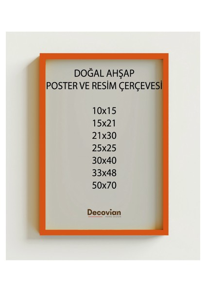 Doğal Ahşap Çerçeve -Boş Çerçeve-Resim Çerçevesi, Poster Puzzle Çerçevesi (Ön Korumalı,postersiz) fiyatları
