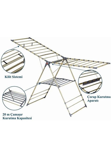 Deveicoğlu Venedik Ütü Masası + Kurutma Askısı Seti indirimleri