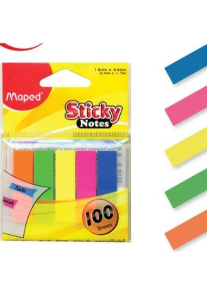 Maped Indeks 5 Li 100 Yp 15X76 mm 5 Renk (2 Paket)