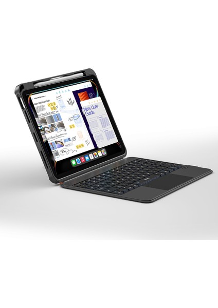 iPad Pro 13 2025 M5 Uyumlu Wiwu MK-007 Combo Pro Kalem Bölmeli Klavyeli Standlı Kılıf Siyah