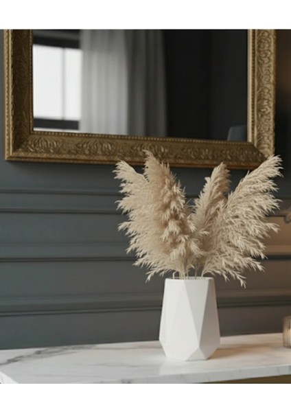 Dekoratif Vazo, Beyaz Iskandinav Vazo, Modern Geometrik Masaüstü Çiçeklik, Masa Dekorasyon