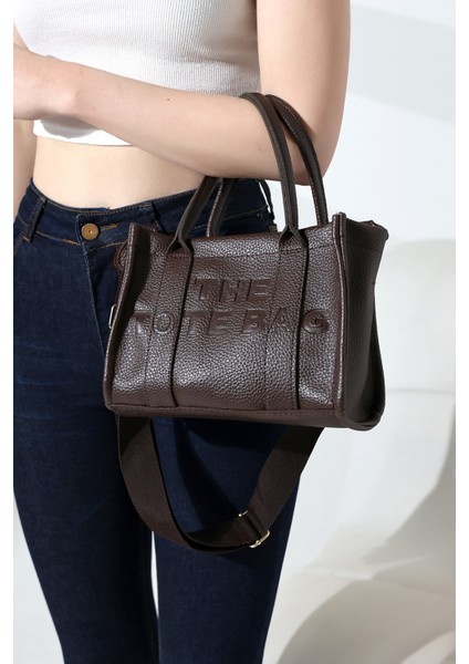 Çapraz Askılı The Tote Bag Suni Deri Acı Kahve Kadın Çantası,el,kol ve Omuz Çantası fırsatları