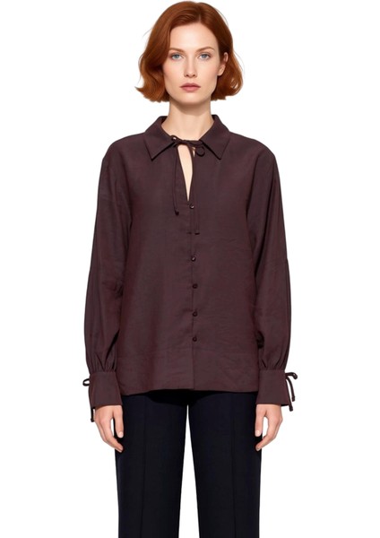 Kadın Koyu Bağlama Detaylı Oversize Gömlek Fonksiyonel Dayanıklı Kaliteli Konforlu Estetik fırsatları