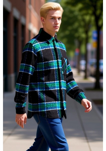 Unisex Oversize Fit Kışlık Kareli Flanel Gömlek Ceket Şehir Hayatında Konforlu Bir Dokunuş