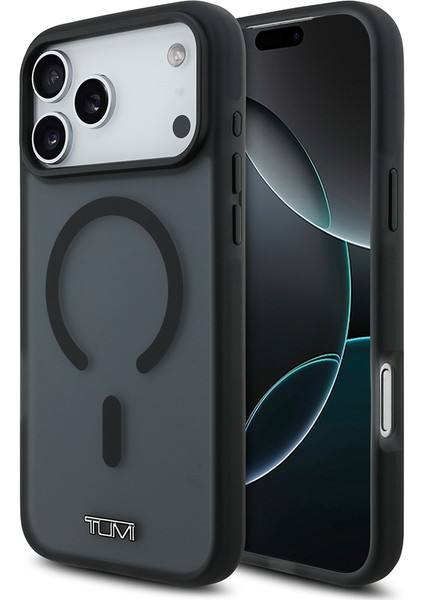 iPhone 17 Pro Max Uyumlu Kılıf Tumı Orjinal Lisanslı M-Safe Özellikli Buzlu Transparan Kapak Siyah