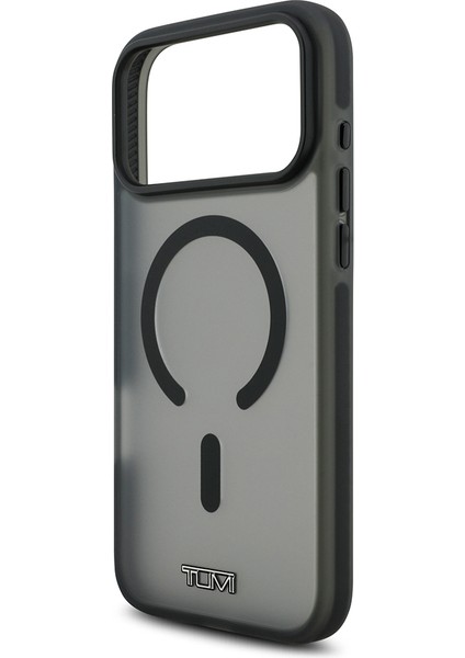 iPhone 17 Pro Max Uyumlu Kılıf Tumı Orjinal Lisanslı M-Safe Özellikli Buzlu Transparan Kapak Siyah