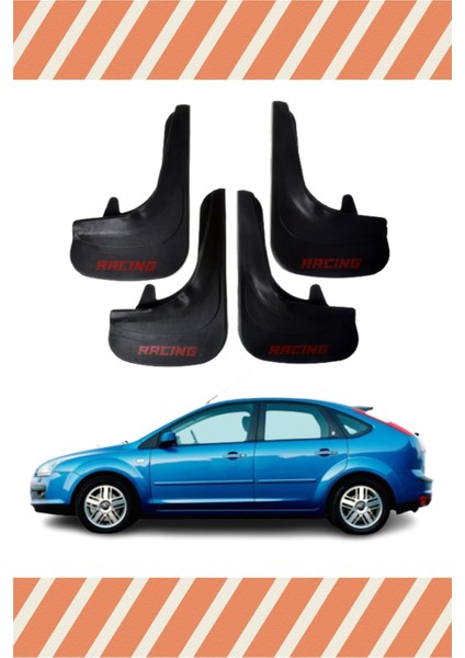Ford Focus 2 Hb 2005-2011 Racing Yazılı 4'lü Tozluk Çamurluk Paçalık