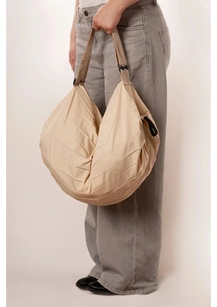 Buğz Krem Rengi Katlanabilir Seyahat Çantası modelleri