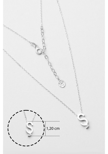 Ş Harfi 18 Ayar Beyaz Altın Kaplama 45 cm Gümüş Kolye fiyatları