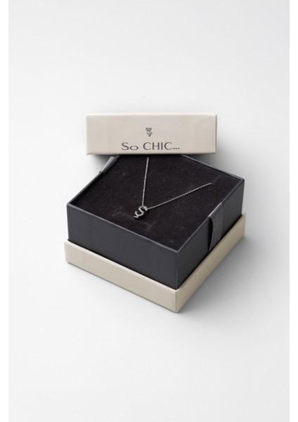 Ş Harfi 18 Ayar Beyaz Altın Kaplama 45 cm Gümüş Kolye fırsatları