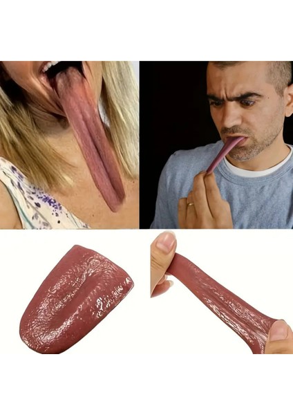 1 Adet-Cadılar Bayramı Gerçekçi Dil- Esnek Prank Makyaj Malzemeleri, Parti & Sahne Aksesuarı