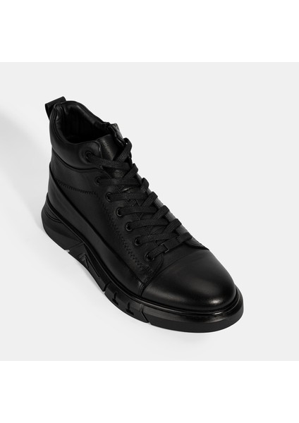 Erkek Siyah Bağcıklı Deri Bot indirimleri