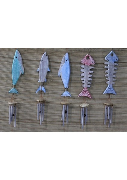 Buğz Ahşap Balıklı Metal Çan No:5