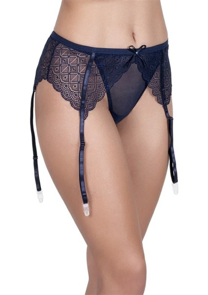 Lacivert Dantelli Tek Parça Kadın Jartiyer Kemeri fiyatları