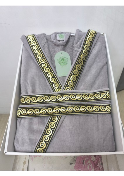 Bornoz Özel Tasarım Kadife Kapüşonlu %100 Pamuk Kutulu fırsatları