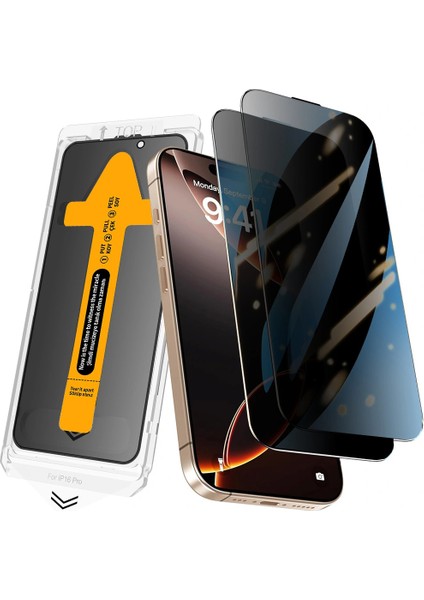 Apple iPhone 17 Pro Max Redclick 2.5d Oliv Privacy Temperli Cam Ekran Koruyucu + Kolay Uygulama Aparatı