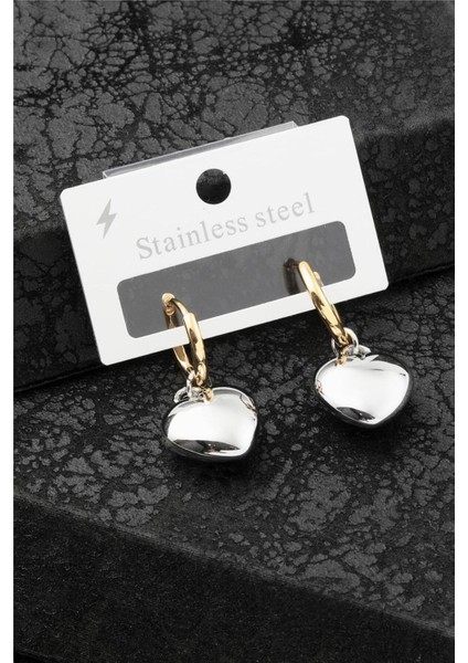 Çelik Iki Renk Küpe