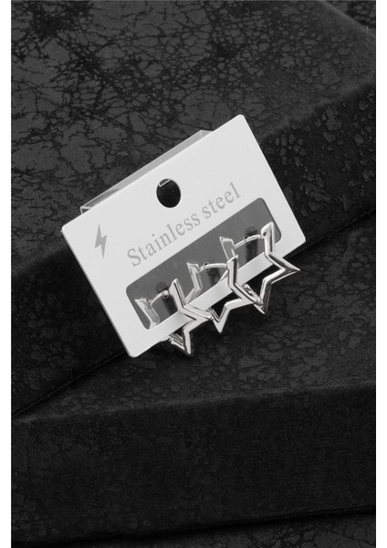 Çelik Üçlü Küpe