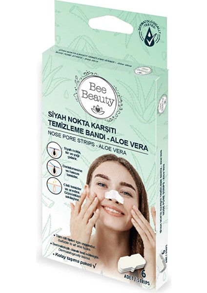 Bee Beauty Aloe Vera Siyah Nokta Bandı 6'lı